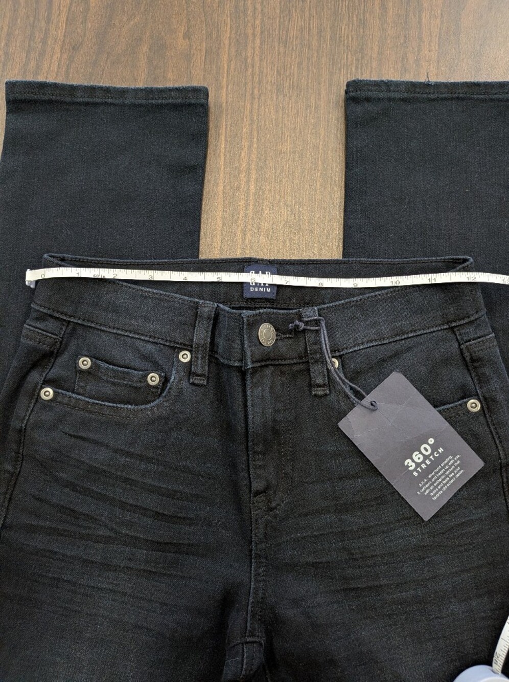 Gap Classic Straight Jeans 25R Black 360 Tech Stretch - Picture 13 of 13